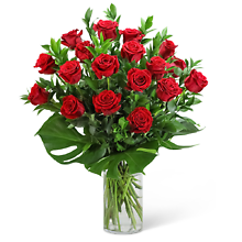 Red Roses with Modern Foliage (18)