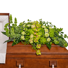 Tranquil Oasis Casket Spray with Orchids