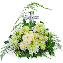 Serenity Centerpiece with Crystal Cross Keepsake