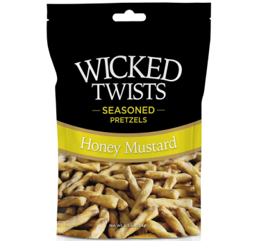 Wicked Honey Mustard Twisted Pretzels